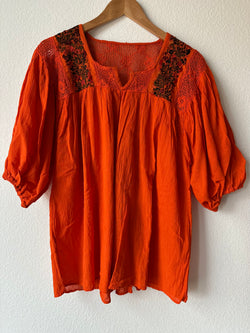 Orange Blusa Delicada with Sleeves