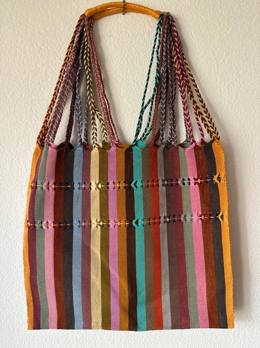 Multicolor Loom Tote Bag