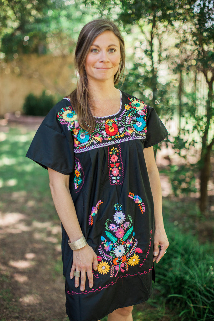 Black Puebla Dress – Mi Tia