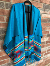 Turquoise Southwestern Rebozo