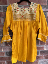 Marigold with Off- White San Andres Blouse
