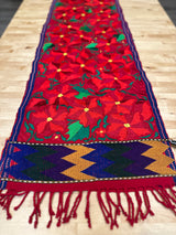 Red Poinsettia Runner