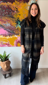 Black with Cream Juana Duster