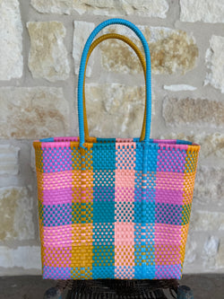 Pastels Multicolor Woven Tote