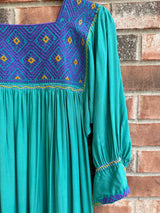 Emerald Green and Purple San Andres Dress