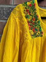 Yellow Blusa Delicada with Sleeves