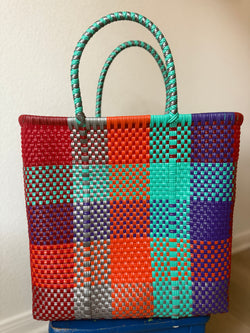 Multicolor Woven Tote