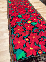 Black Poinsettia Runner