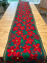 Green Poinsettia Runner