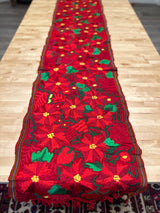 Red Poinsettia Runner