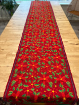 Red Poinsettia Runner