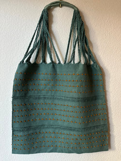 Washed Slate Blue Loom Tote Bag