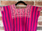 Magenta, Purple and Tan San Andres Huipil