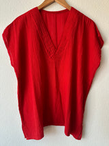 V- Neck Red Blusa del Mar