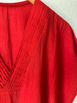 V- Neck Red Blusa del Mar