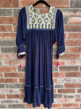 Navy and Cream San Andres Dress