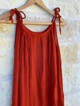Burnt Orange Tirante Dress