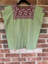 Sage Green and Mauve San Andres Huipil
