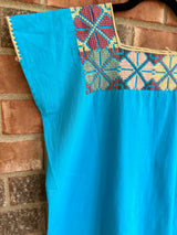 Turquoise Blusa Punto de Cruz