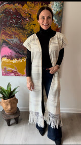 Cream and Gray Juana Duster
