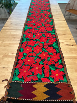 Black Poinsettia Runner