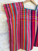 Multicolor Huipil con Nudo