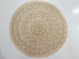 16” Round Palm Leaf Placemats- Natural
