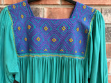 Emerald Green and Purple San Andres Dress