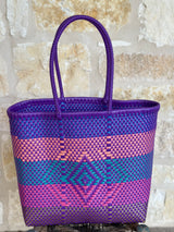 Purple, Teal, Pink Woven Tote