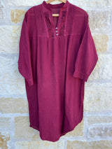 Burgundy Pintuck Dress