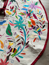 Multicolor and White Otomí Tree Skirt