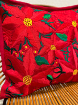 Red Poinsettia Pillow Case