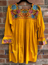 Marigold Long Sleeve Blusa Punto de Cruz