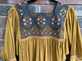 Marigold and Navy San Andres Tunic