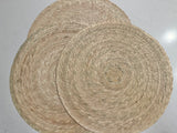 16” Round Palm Leaf Placemats- Natural