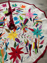 Multicolor and White Otomí Tree Skirt