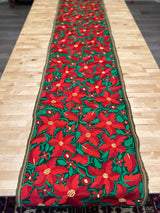 Green Poinsettia Runner