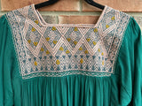 Emerald Green and Light Pink San Andres Tunic