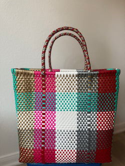 Multicolor Woven Tote