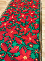 Green Poinsettia Runner