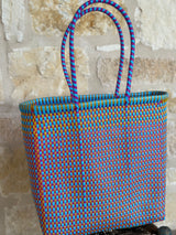Magenta, Turquoise and Yellow Woven Tote