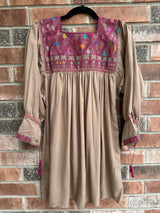 Tan and Mauve San Andres Tunic