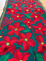 Green Poinsettia Runner