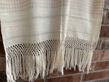Cream and Gold Huipil de Telar Dress