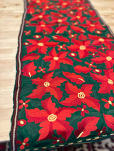 Green Poinsettia Runner