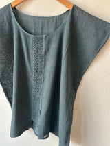 Washed Teal Blue del Mar - Plisado