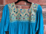 Turquoise and Cream San Andres Tunic