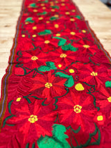 Red Poinsettia Runner