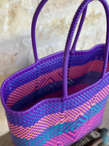 Purple, Teal, Pink Woven Tote