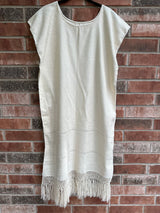 Cream Huipil de Telar Dress